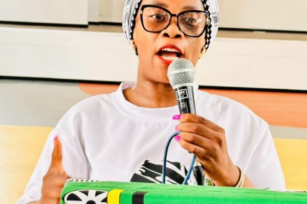 ANC Alfred Nzo Regional Deputy Convener Tsileng Sobuthongo during the meeting held at Mbizana